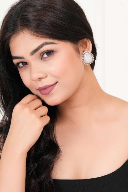 Women's Indo Western Teardrop Shaped Party Wear Ethnic Stud Earrings for Women -AZ838-OX-ER15