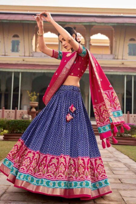 Women's Traditional Printed Lehenga Choli Set with Embroidered Dupatta ? Festive Wear